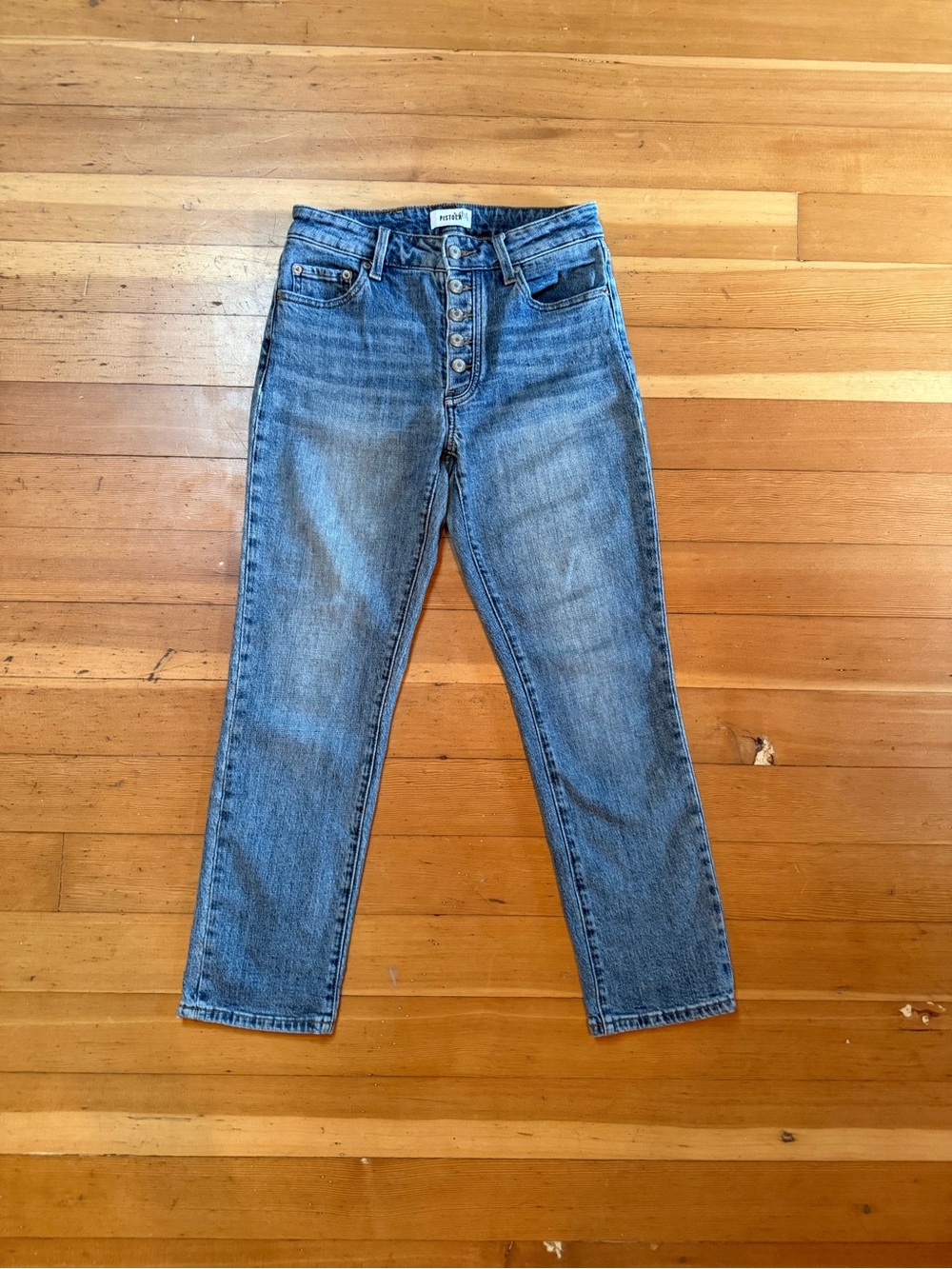 Pistola Light Wash Button Fly Jeans Size 26